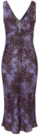 The Scarlet Purple Leopard | Animal Print Midi Dress | Réalisation Par