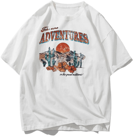 Men Cactus & Letter Graphic Tee | SHEIN USA