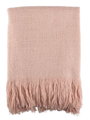 pale pink throw blanket