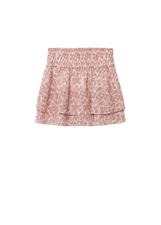 Ruffle printed miniskirt - Women | Mango USA