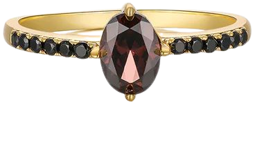 Fashion Personality Black Onyx Cluster Ring