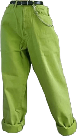 pants fashion tumblr green 90s chains aesthetic greentu...