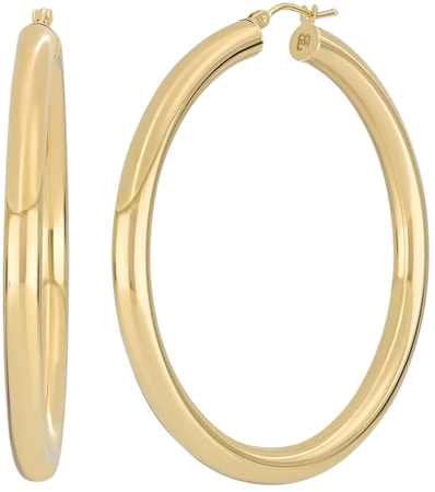 Bony Levy Omega 14K Gold Hoop Earrings | Nordstrom