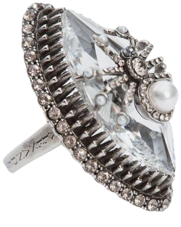 ‎Women‎'s ‎Silver/Crystal ‎ ‎Spider Ring ‎ | Alexander McQueen