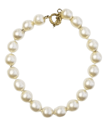 Large pearl chunky necklace