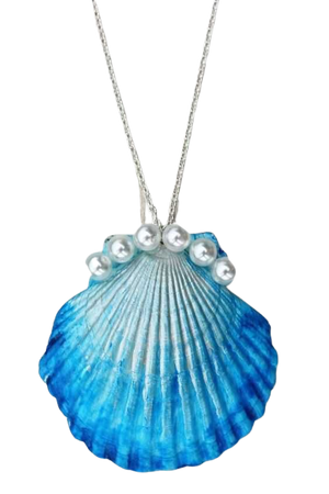 mermaid shell blue