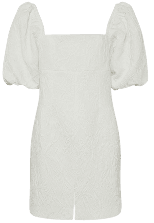 Jacquard Puff Sleeve Pencil Dress | Karen Millen