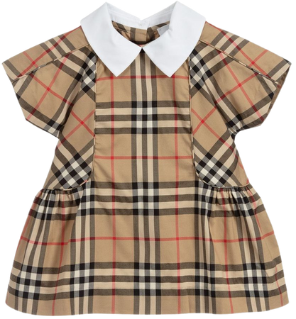 Burberry - Baby Beige Cotton Dress | Childrensalon