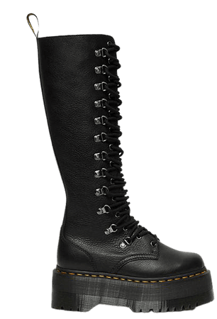 Dr Martens 1B60 Max Hardware flatform high leg lace up boot in black | ASOS
