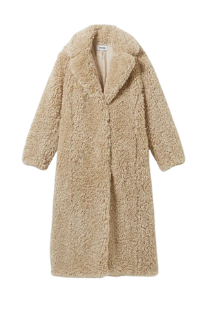 Allegra Faux Fur Coat - Beige - Weekday WW