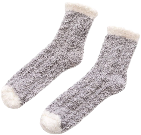 Century Star Women's Warm Super Soft Slipper Socks Microfiber Fuzzy Fluffy Cozy 3-8 Pairs Christmas Gift Home Socks (5 Pairs Solid colid 07) at Amazon Women’s Clothing store