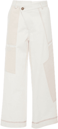 Patchwork Wide-Leg Cotton-Twill Cargo Pants by MONSE | Moda Operandi