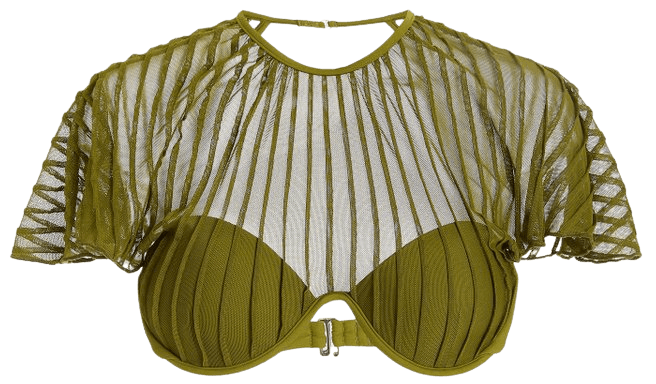 Gara Pin-Tucked Bikini Top By Andrea Iyamah | Moda Operandi
