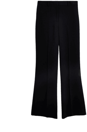 Black side split flared trousers | River Island