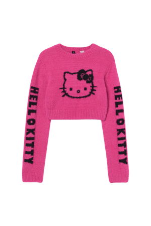 Short Sweater - Pink/Hello Kitty - Ladies | H&M US