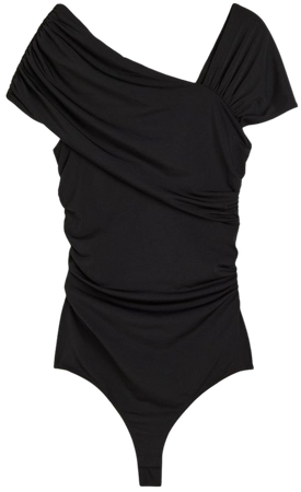 Gathered Thong Bodysuit - Black - Ladies | H&M US