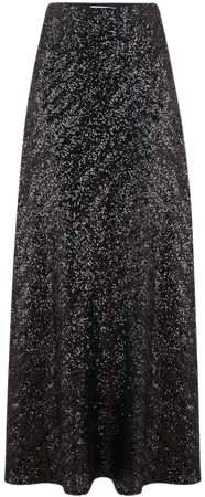 Long Sophia Skirt Black Sequins
