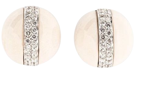 white nude cream earrings