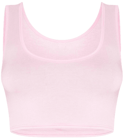 Basic Baby Pink Scoop Neck Crop Top | Tops | PrettyLittleThing USA