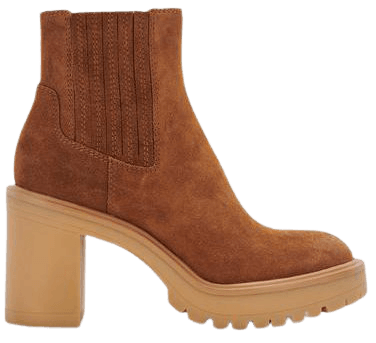 CASTER H2O BOOTIES IN CAMEL SUEDE H2O – Dolce Vita
