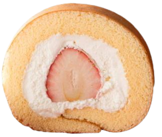 Strawberry cream filled cake roll filler