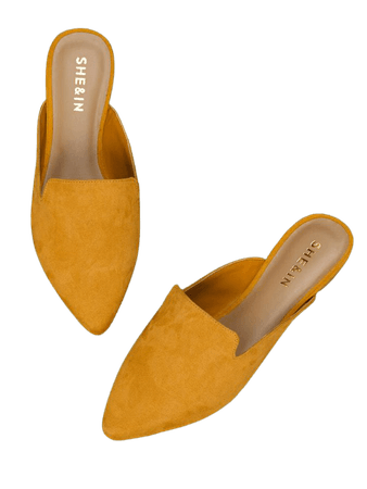 Closed Pointy Toe Mule Style Ballet Slide Flats | SHEIN