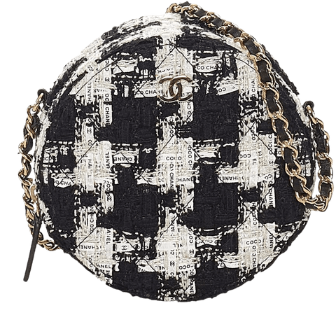 Chanel Pre-Owned Round As Earth tweed crossbody bag - FARFETCH