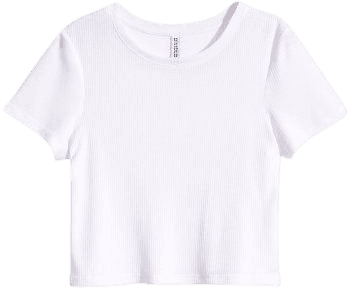 white crop t-shirt