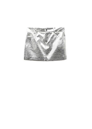 Short foil skirt - Women | Mango USA
