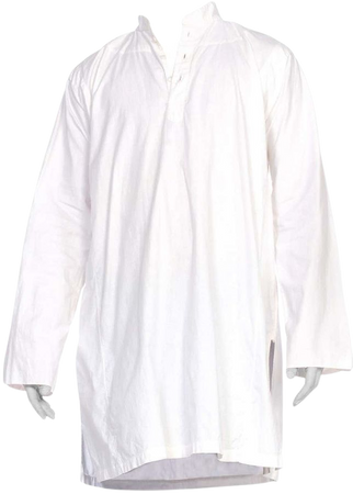 1970S White Cotton Men's North African Victorian Style Tunic Shirt With Secret For Sale at 1stDibs | victorian style shirt