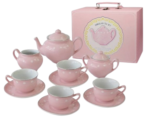 pink tea party set