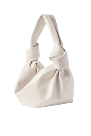 White Jodie mini knotted leather tote | Bottega Veneta | NET-A-PORTER