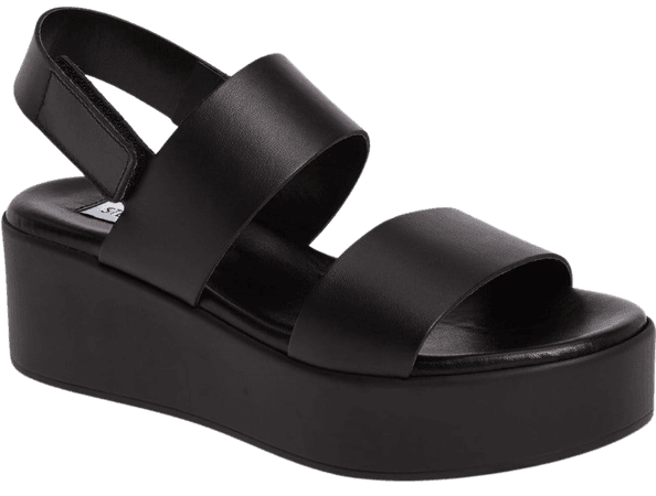 Black chunky sandals