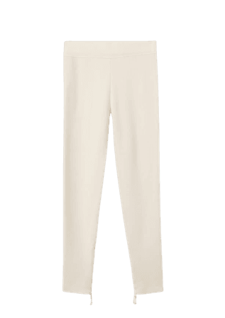 Zip-up knit trousers - Women | Mango USA