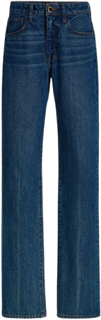 Rigid High-Rise Straight-Leg Jeans By Brandon Maxwell | Moda Operandi
