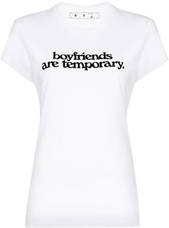 Off-White slogan-print short-sleeve T-shirt - Farfetch