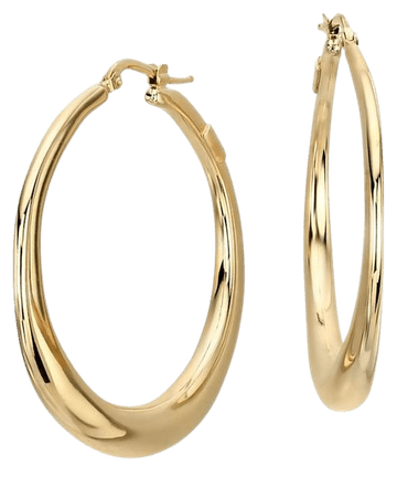 Gold hoops earrings