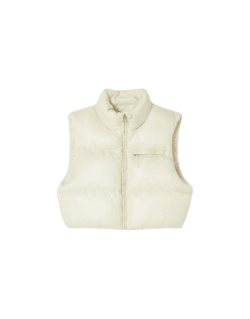 Faux nylon cropped vest - New - Woman | Bershka