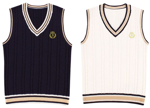 Korean School Uniform Sweater Vests Polyvore / SSENSE