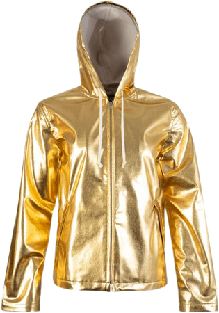 gold hooded jacket