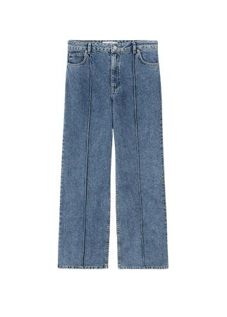 Wide-leg jeans with decorative seams - Women | Mango USA