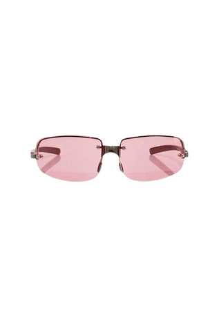 Good Times Eyewear Rectangle Sunglasses - Pink | Dolls Kill