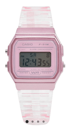 pink Casio watch
