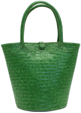 Washein Selva Green Mini Tote Straw Bag