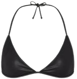 Faux Leather Triangle Bralette - Onyx | SKIMS
