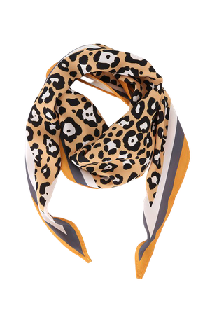 Cute Leopard Print Scarf - Hair Scarf - Handkerchief Scarf
