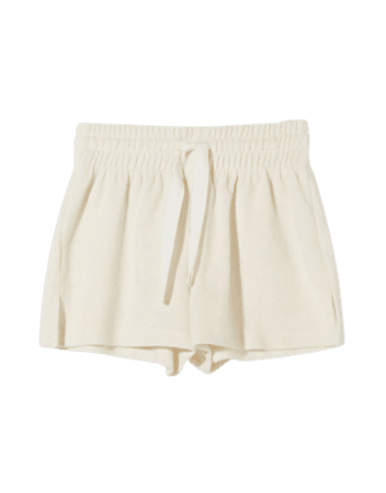 Plush shorts with drawstrings - Shorts and bermudas - Woman | Bershka