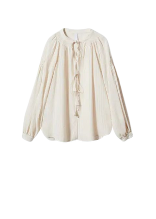 Boho blouse with tassel detail - Women | Mango USA