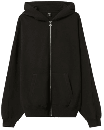 Oversize plush hooded jacket - New - Woman | Bershka