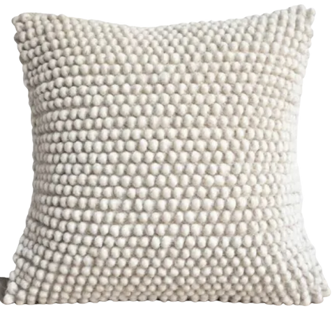 wool knit throw pillow